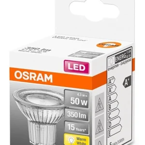 303263 LAMPARA PAR16 LED GU10 4,3W 2700K 120° STAR OSRAM
