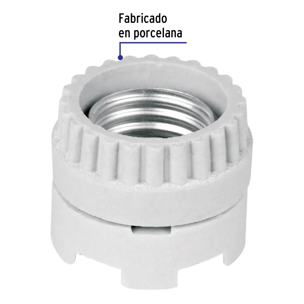 Receptor IR Portalámpara de porcelana, tipo anuncio, Volteck