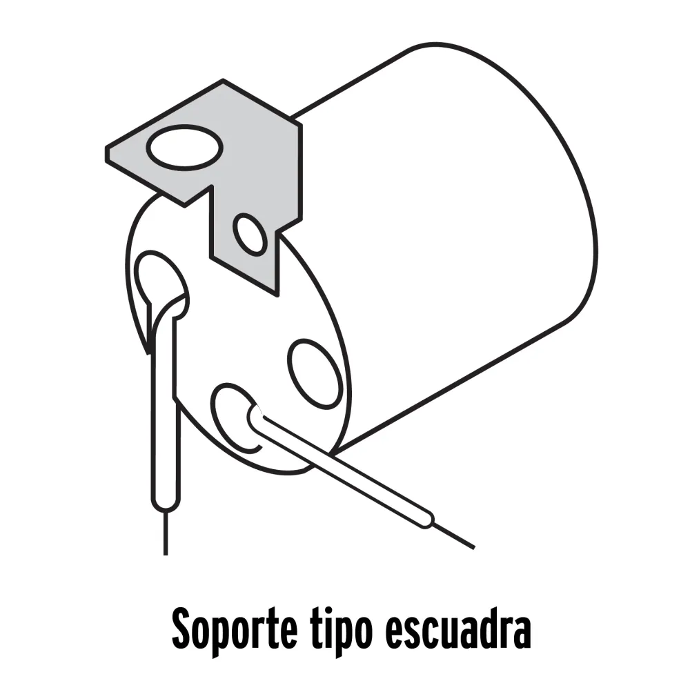 Sensor de Proximidad Portalámpara de porcelana, soporte tipo escuadra, Volteck