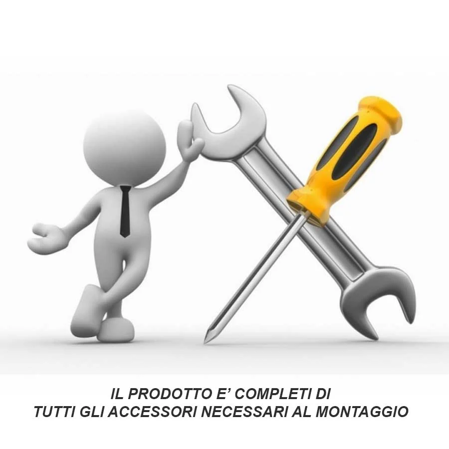 Armadio portascope 3 ante 4 ripiani materiale melaminico da interno - Bianco