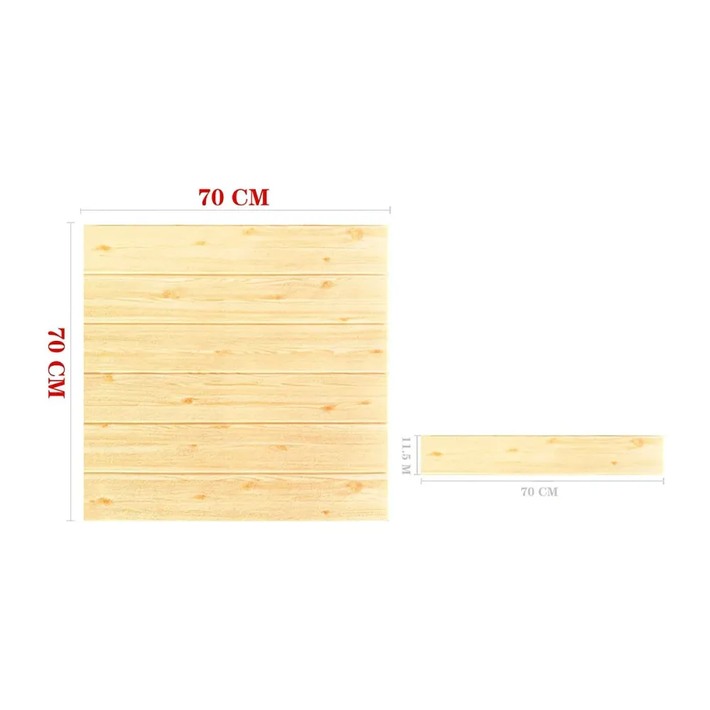 Panel imitación madera WS-0847-20 marrón 70x70 cm