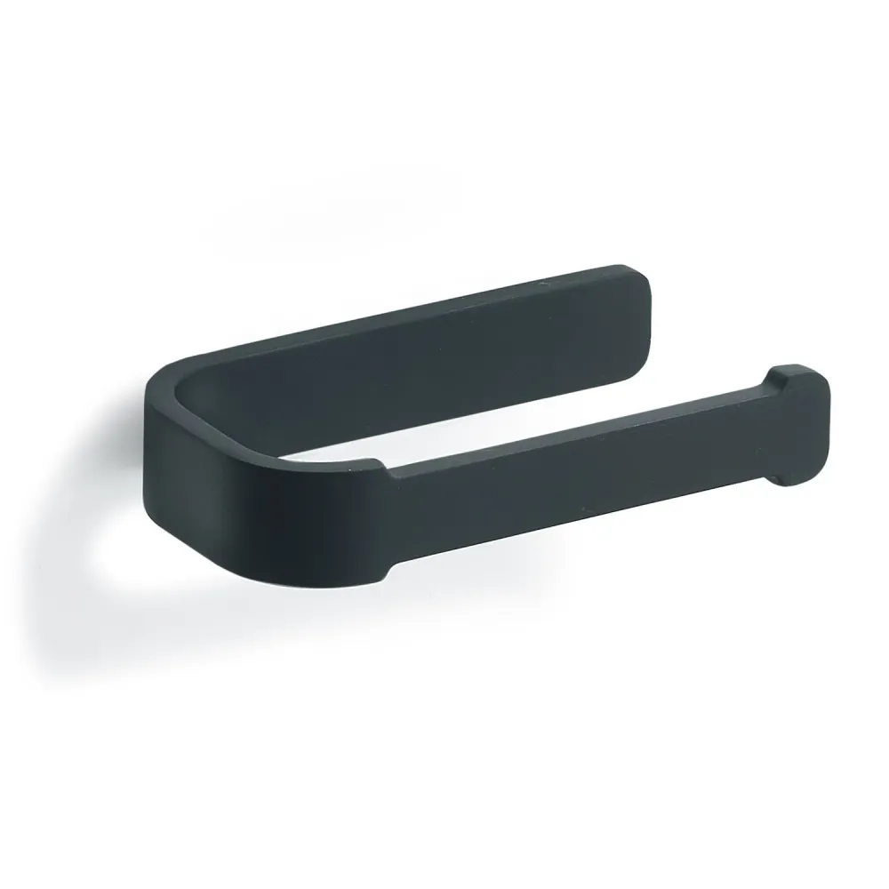 Portarotolo Ottone, Acciaio Inox e Cromall Outline di Gedy - Nero Matt