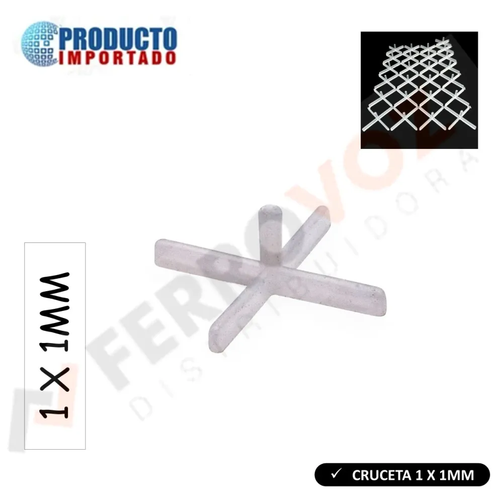 CRUCETA P/ MAYOLICA 1 MM (100PCS)
