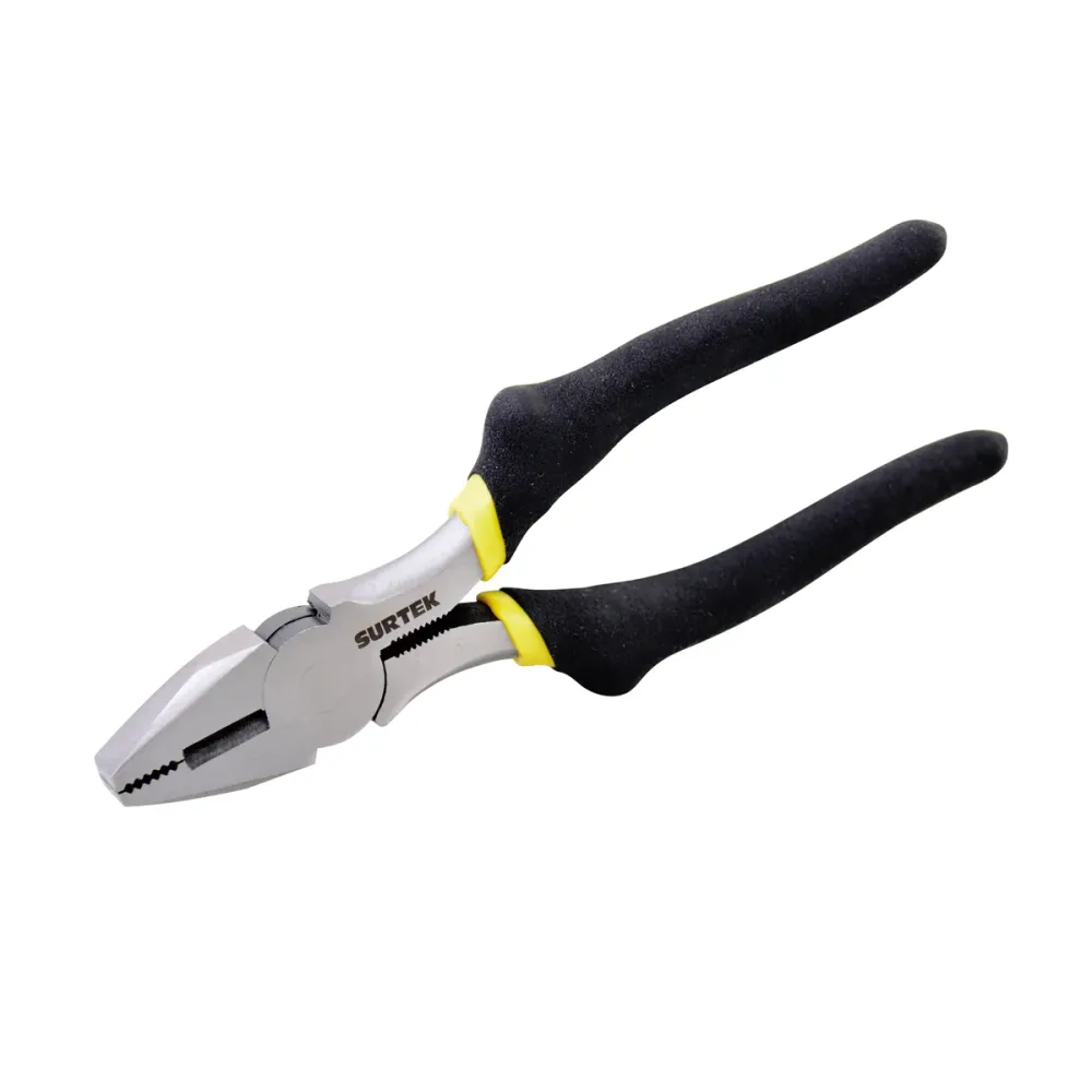 Pinza para electricista con mango caucho grip de 8" corte lateral Surtek