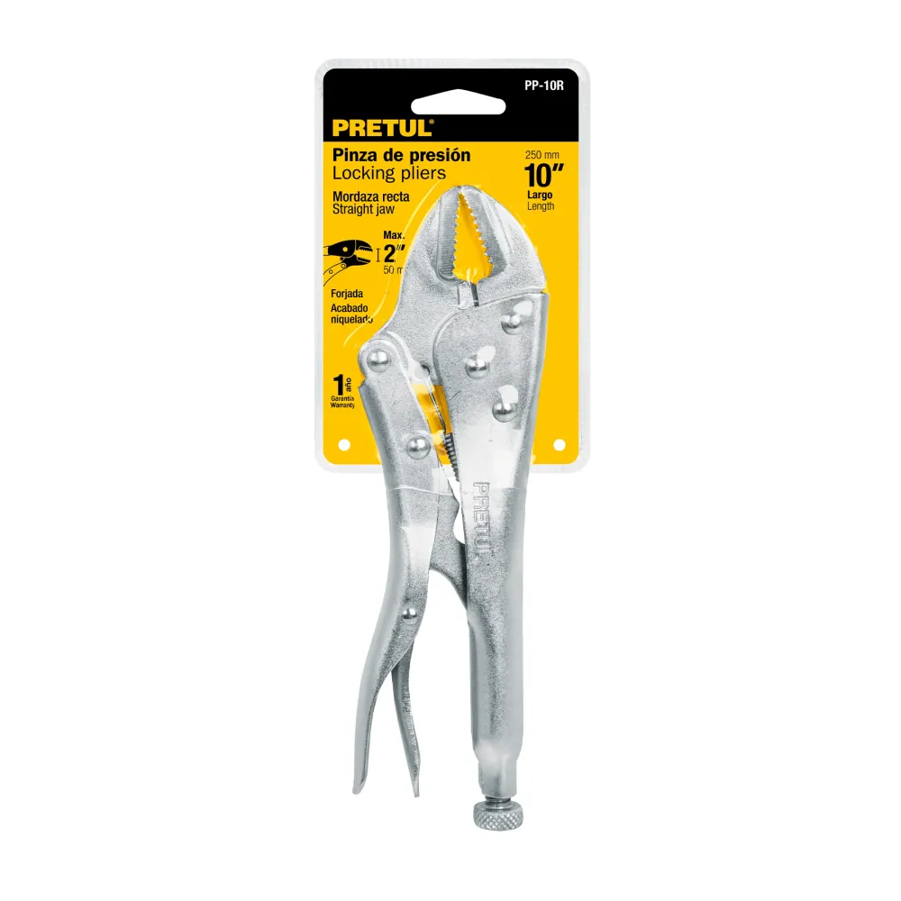 Pinza De Presión 10" Recta, Pretul PP-10R