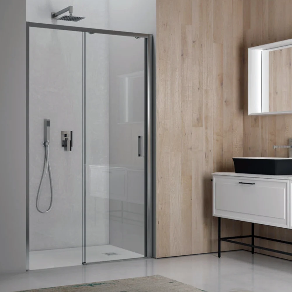 Porta doccia scorrevole SINISTRA cm 104 modello Afrodite cristallo temperato mm 6
