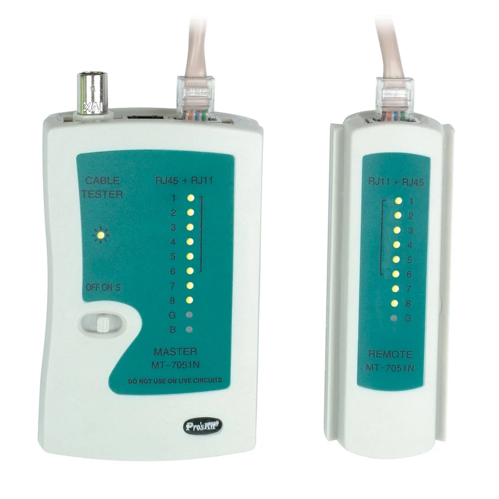 Multifunción Industrial PROBADOR DE RED RJ11-12-45-BNC PROSKIT MT-7051N