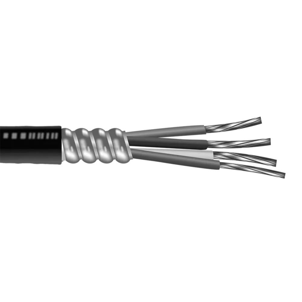 500' 2/0-3 W/GRND Stranded Aluminum Conductors PVC Jacket Acero Clad