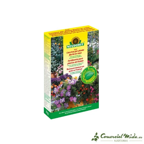Abono Granulado AZET NEUDORFF PLANTAS DE BALCÓN 1kg Certificado Dermatológicamente