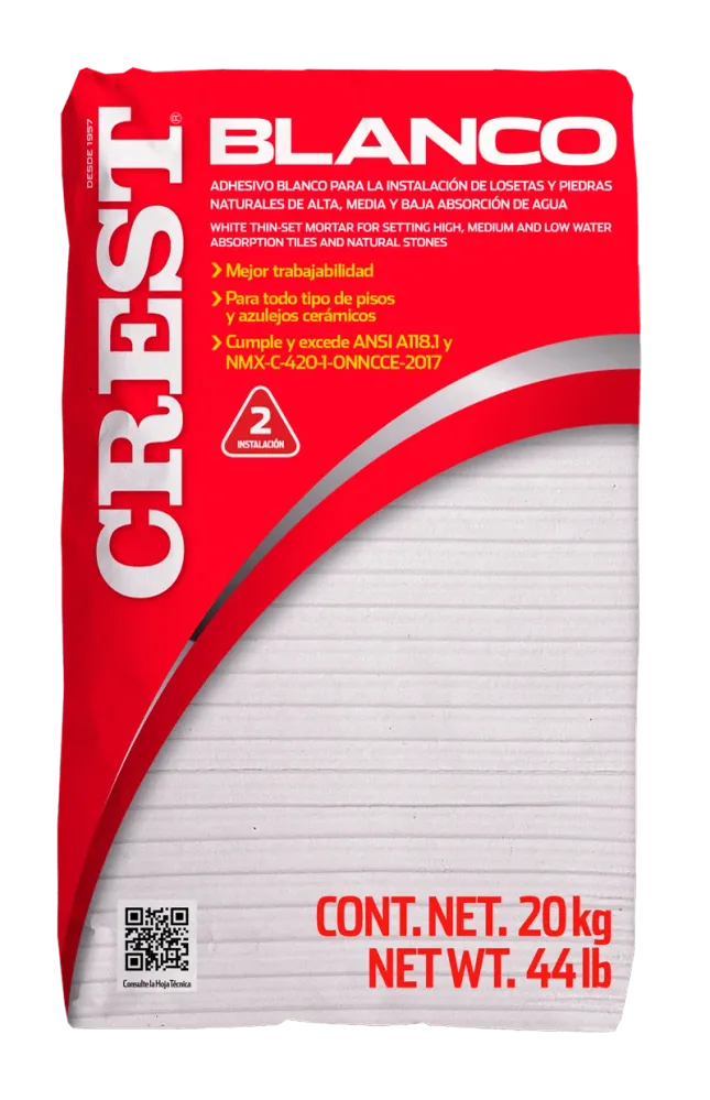 CREST ADHESIVO CERAMICO 5000 BLANCO 20KG