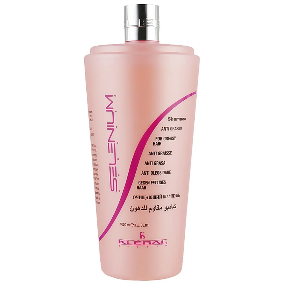 Kleral System - Champú Antigrasa Selenium 1000 ml con Dispensador de Pared
