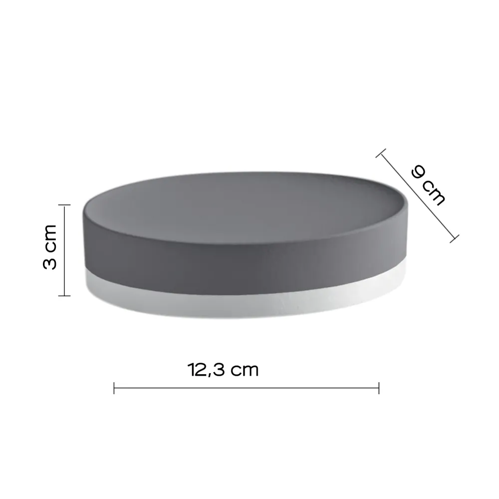 Portasapone ceramica Gedy serie Actual Mizar - Grigio