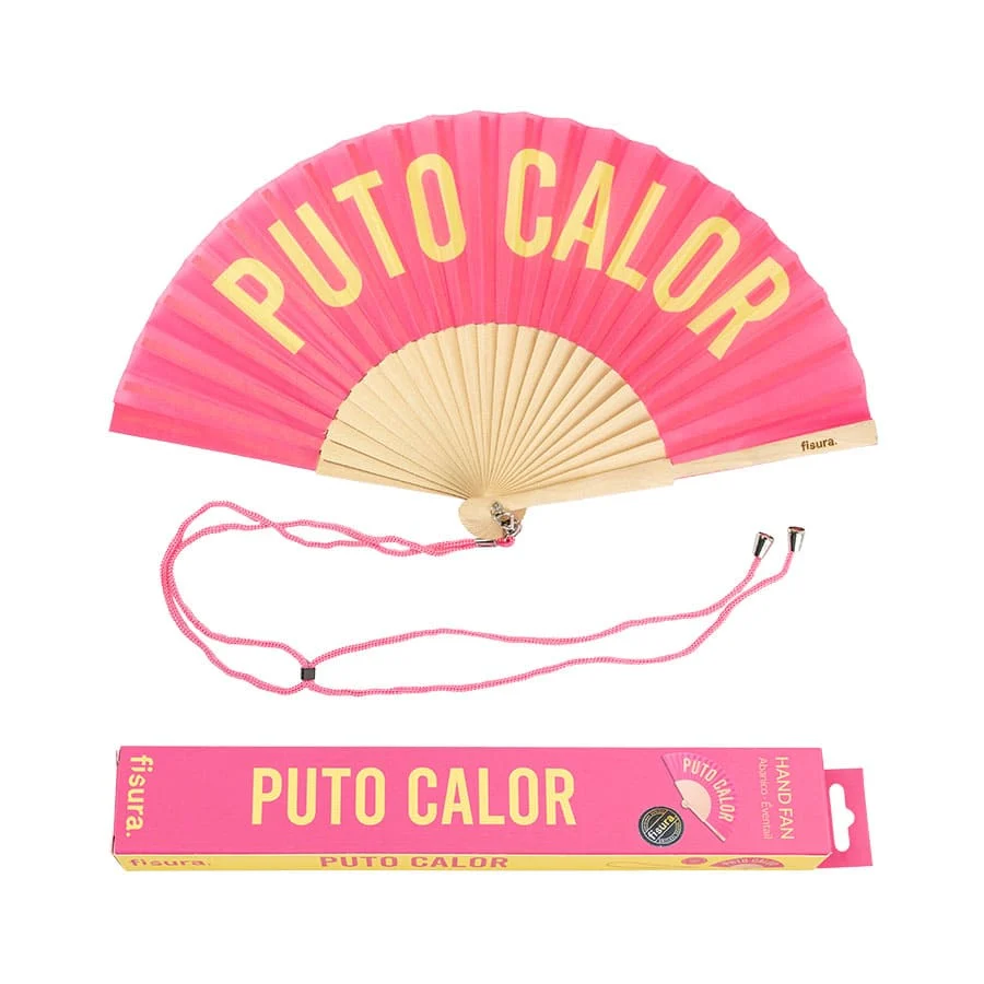 Abanico "Puto calor" rosa | Alta Conductividad Térmica