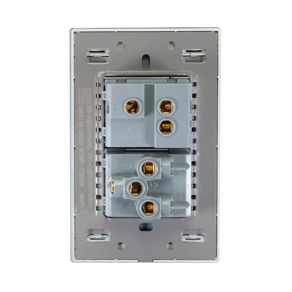 Pasta Térmica Conductiva Placa lucek 1 apagador escalera y 1 contacto de 15 módulos