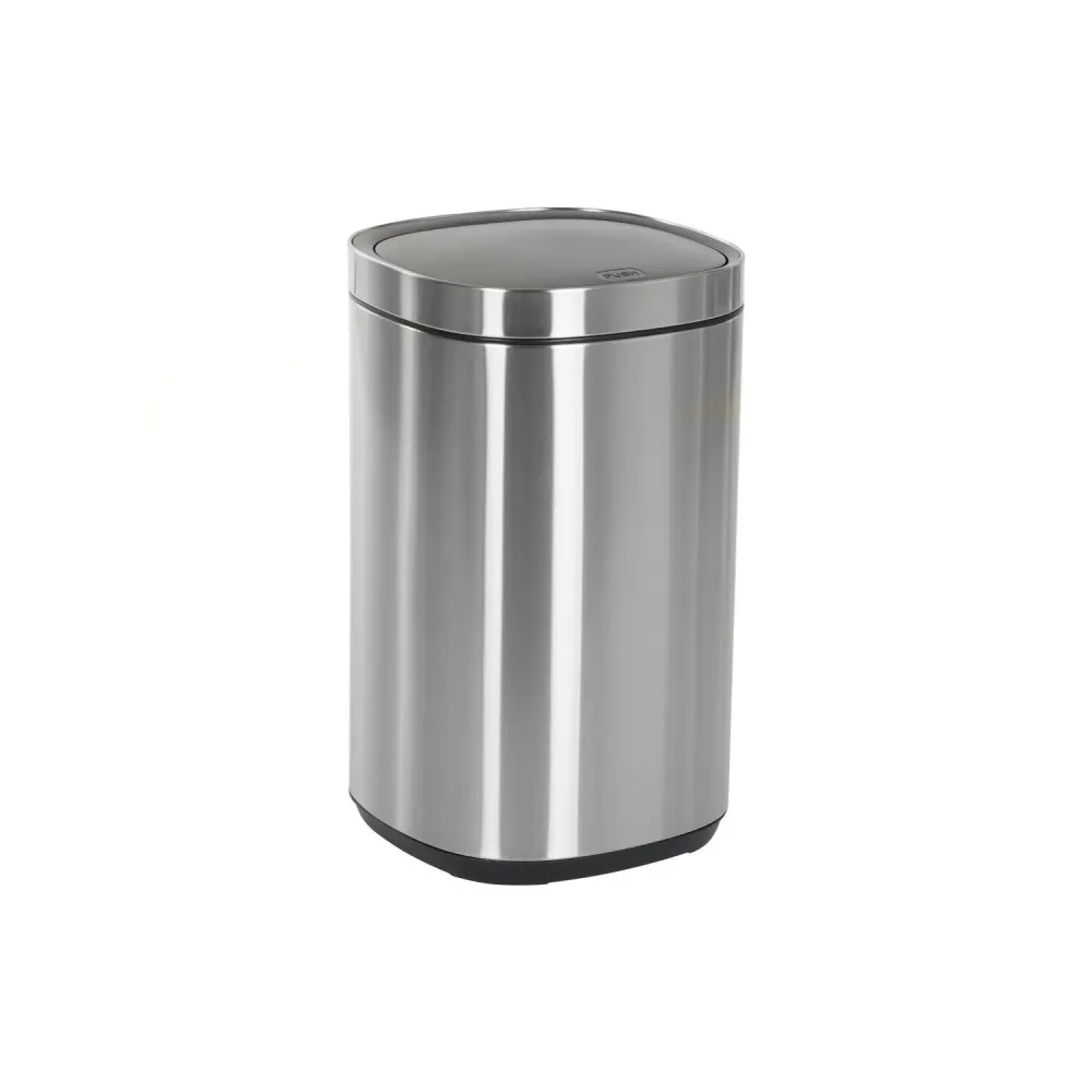 PAPELERA INOX PP 30X30X51 30L TOUCH MATE PLATEADO