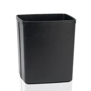PAPELERA NEGRA EF. PIEL 25X21X29