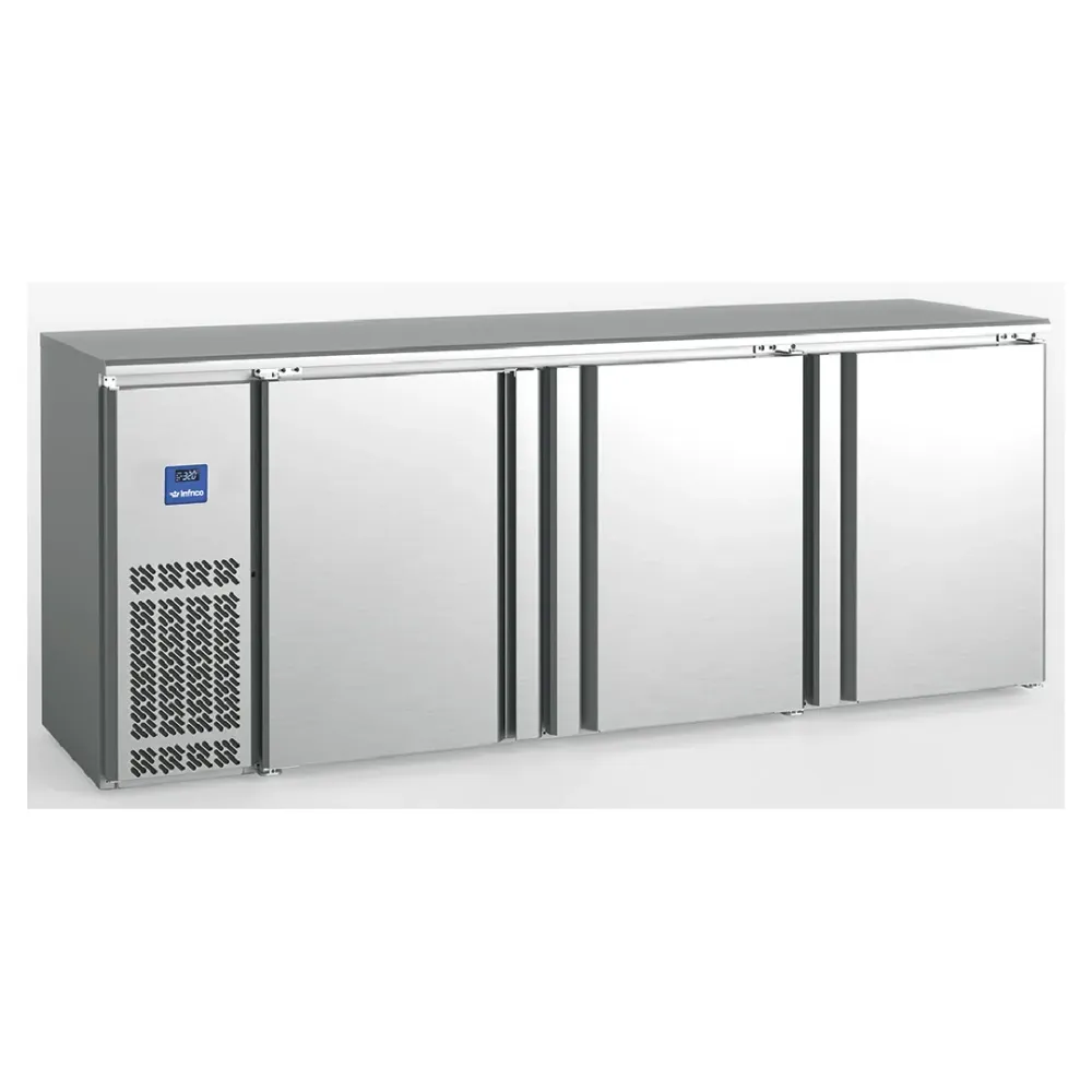 ERV 84 IISD INFRICO Frente Mostrador Refrigerado Serie Back Bar 84" 3 Puertas solidas