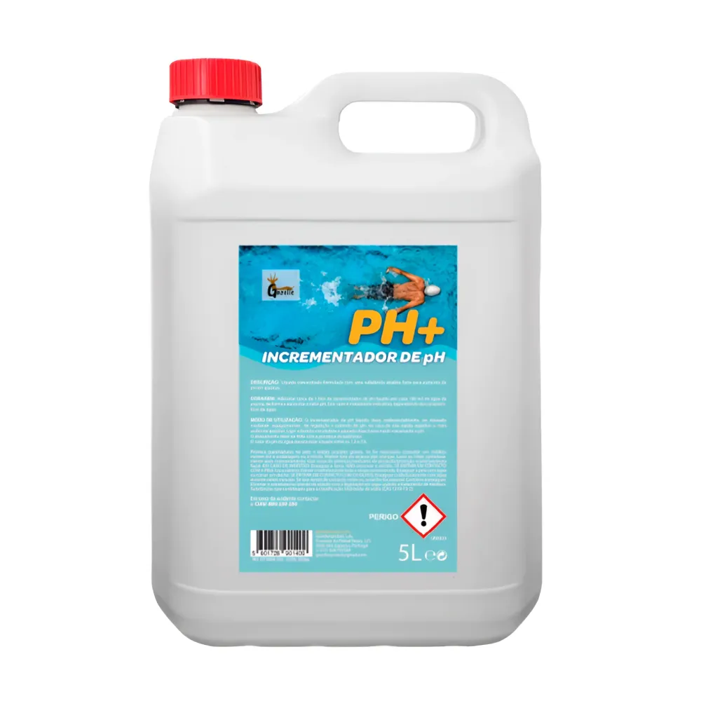 Certificado ISO pH+ / Incrementador de pH líquido para piscinas - 5L