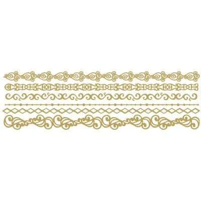 Punta de Fieltro Rayher adhesivos bordes oro/plata