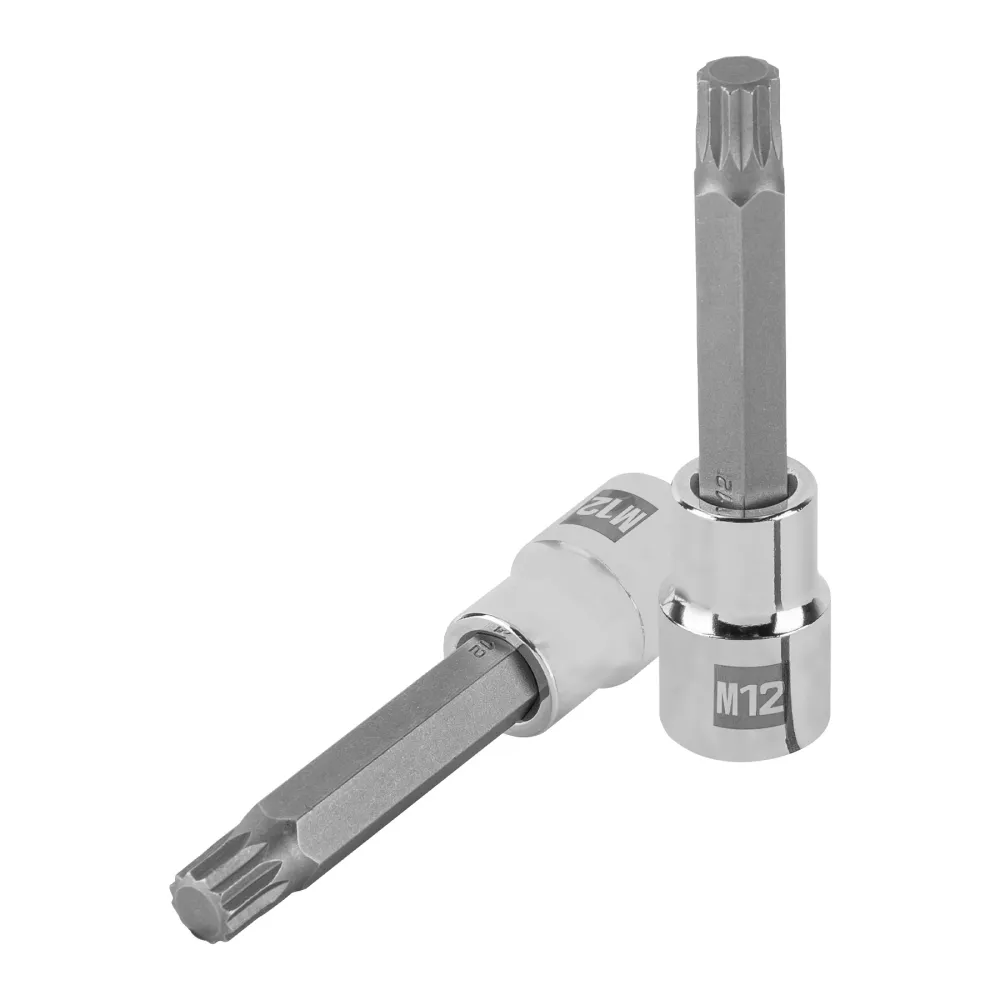 Autoclavable Premium Dado punta larga bristol M12x100mm, cuadro 1/2'