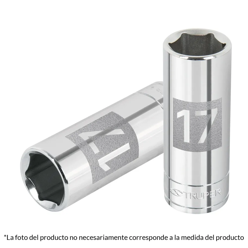 Dado de 6 puntas, duradero, cuadro 3/8" de 12mm