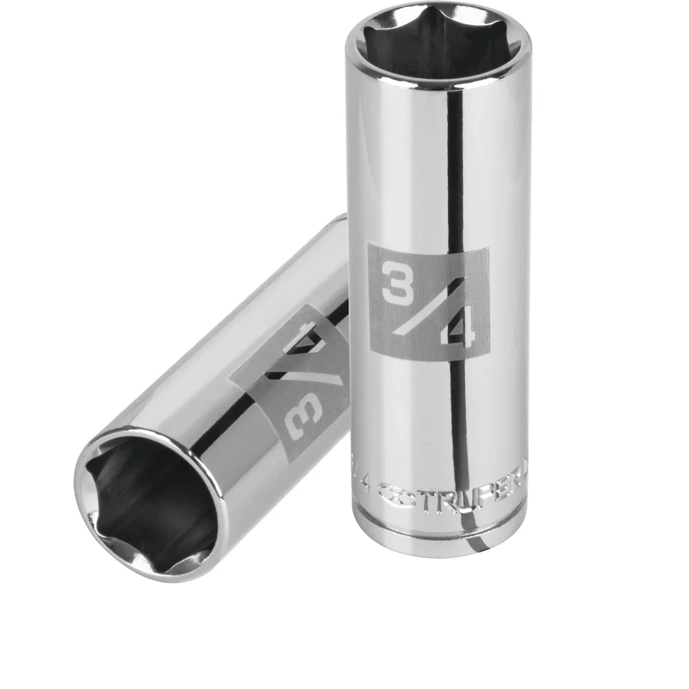 Profesional Certificado Dado de 6 puntas, alargado, cuadro 1/2" de 3/4"