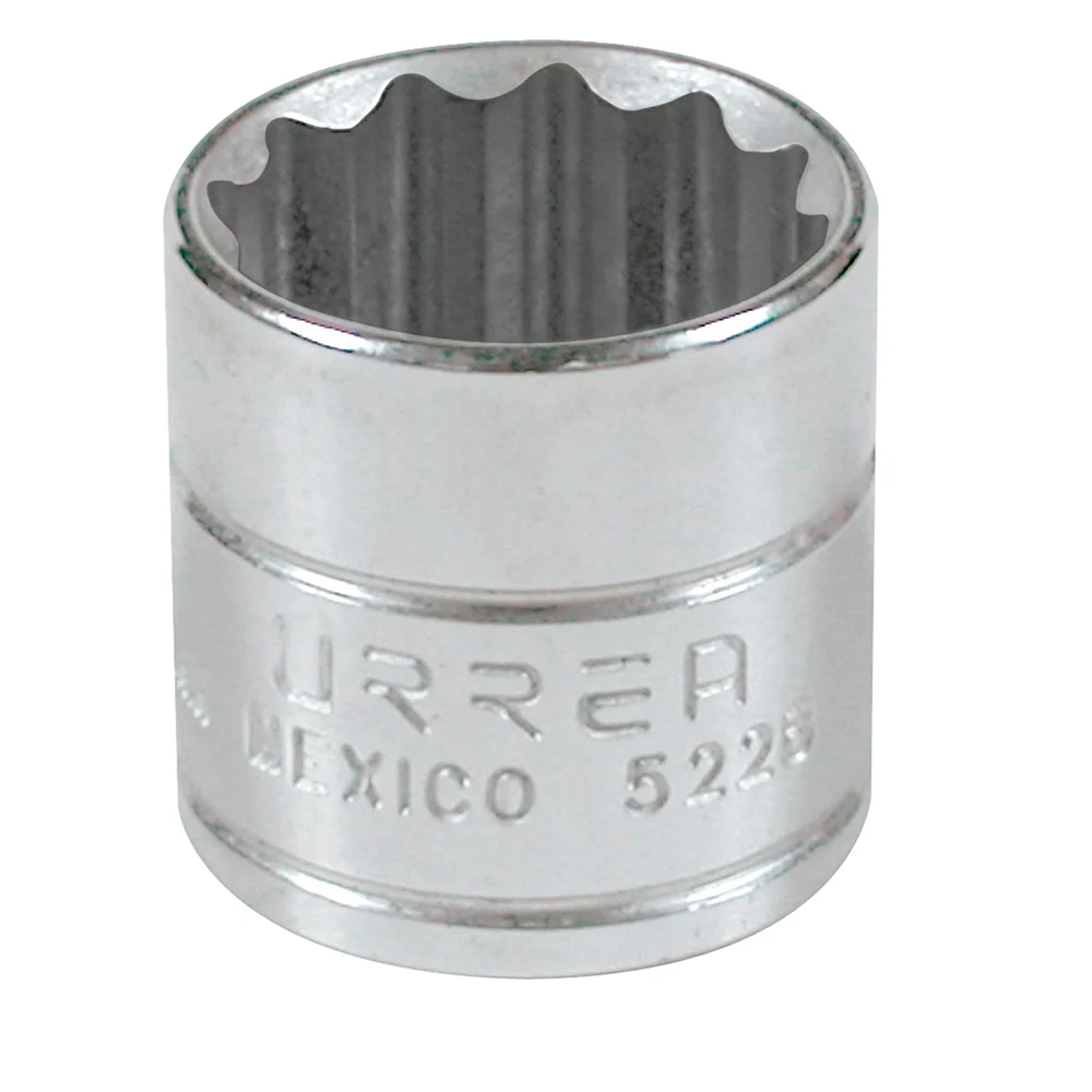 Dado de 12 Puntas 7/8" Cuadro de 3/8" Urrea 5228 con 5 Cabezales