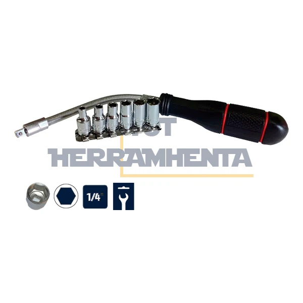 Precisión Industrial DESTORNILLADOR ELÁSTICO + PUNTAS