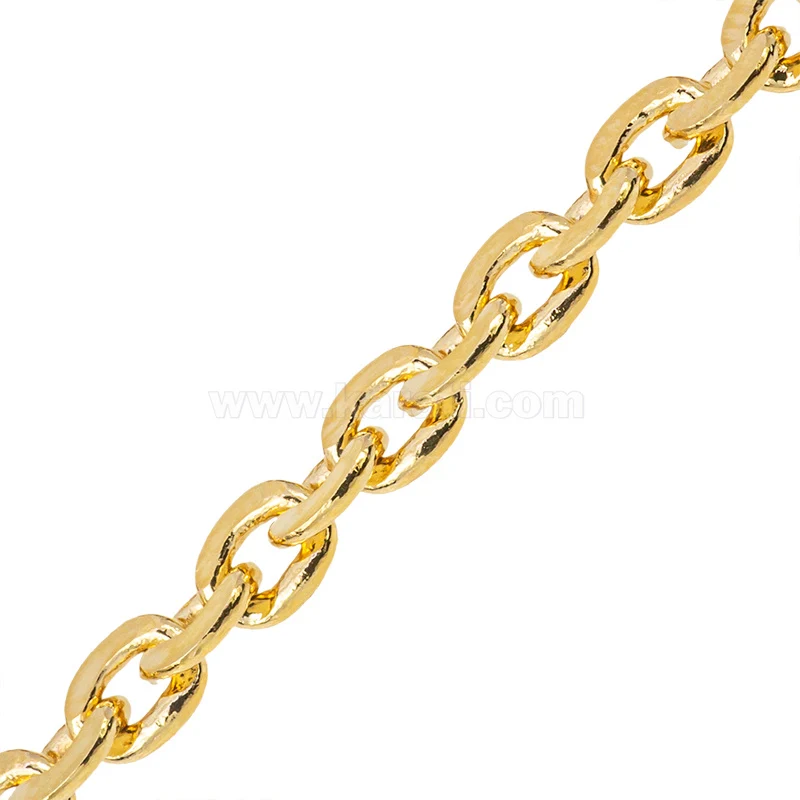 Cadena Chapa Oval 5.50x4.20mm Dorado
