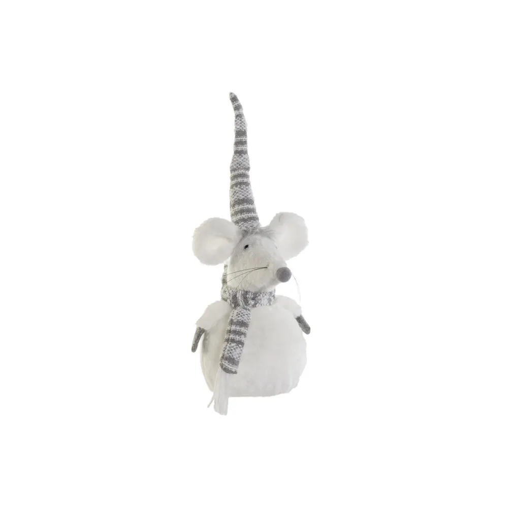 FIGURA POLIESTER 17X17X36 RATON BLANCO