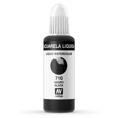 Vallejo acuarela liquida 32ml 710 negro
