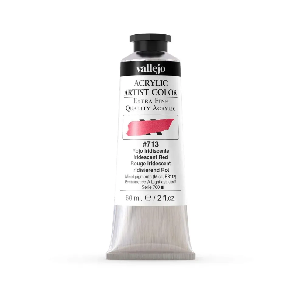 Vallejo pintura acrilica 60ml 713 rojo iridiscente