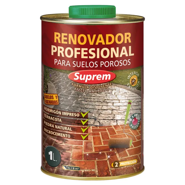 Certificado para Uso Comercial Renovador Profesional Monestir – Recuperador de Brillo para Suelos Porosos | Barro, Gres Rú...