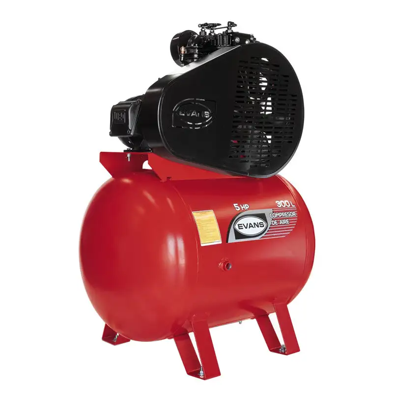 Compresor de aire lubricado 2 etapas 5 hp eléctrico con tanque de 300 l e230me0500300 evans
