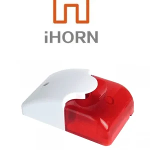 IHORN HC103 - Sirena con Estrobo color rojo / Interior / Se adapta con paneles IHORN / RISCO / DSC / BOSCH / 12 V