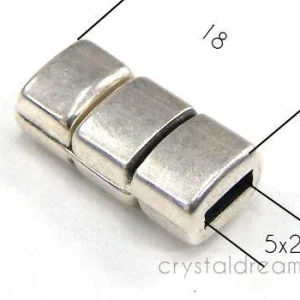 Cierre Zamak magnetico 18x8x6mm - Agujero: 5x2mm