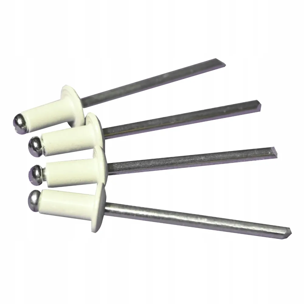 Remache 4x8 - blanco (paquete - 100 piezas) KOMLET Aluminio 5052 | Anticorrosivo