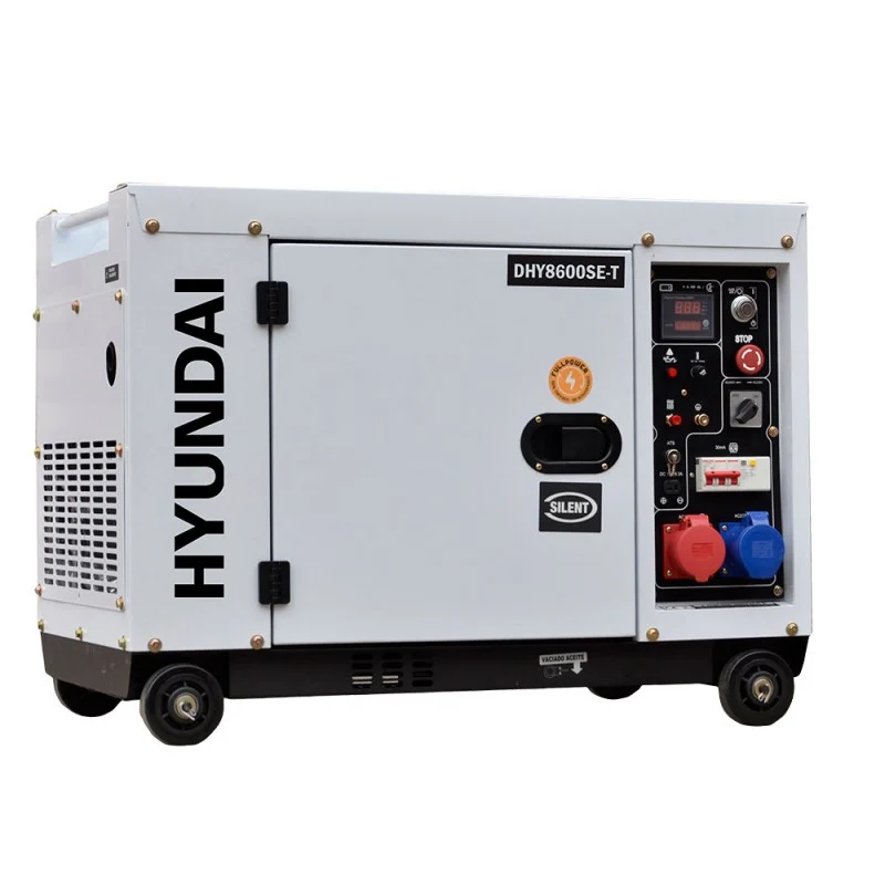 Remache Ciego Generador diésel insonorizado Full Power DHY8600SE-T HYUNDAI