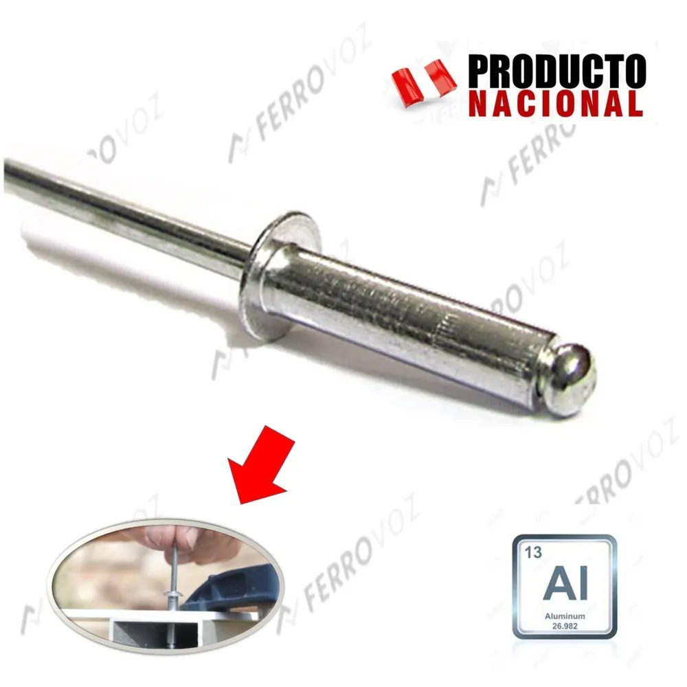 REMACHE POP 5/32" x 1/4"(100PCS) de 4.8mm x 12mm