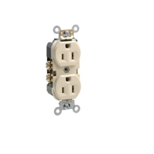 Leviton 15A 125V Duplex Receptacle Ivory BR15-I