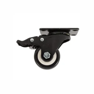 Rodaja PVC Negro Giratoria con Freno 2 1/2", Dogotuls ZF5185