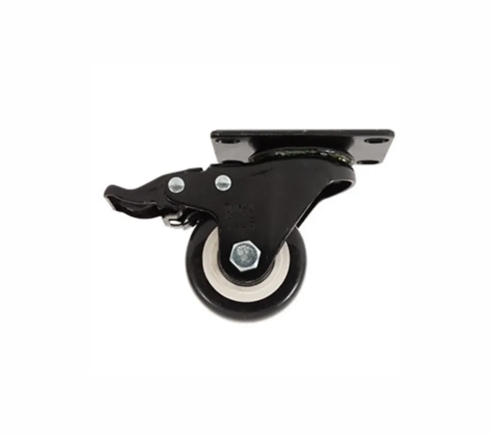 Rodaja PVC Negro Giratoria con Freno 2 1/2", Dogotuls ZF5185