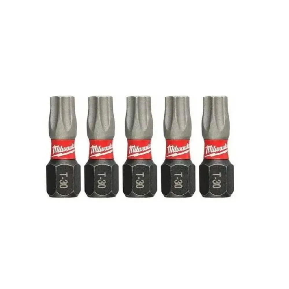 Set 5 Puntas T30 Torx Impacto 1'' Atornillar Milwaukee 48324637