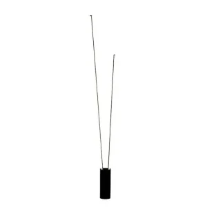Indicador Bilingüe lampara de pie aluminio color negro serie vertical 11cm