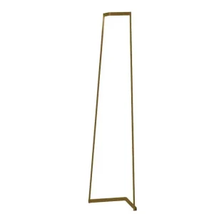 Indicador Bilingüe lampara de pie aluminio color dorado serie minimal 37.5cm