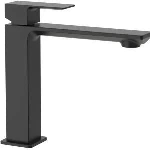 Indicador Bilingüe Mezclador lavabo medio sin desagüe Paffoni serie Elle - Negro Mate