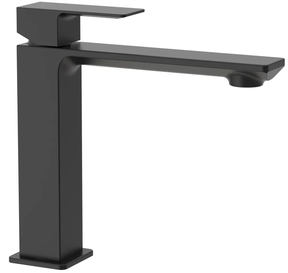Indicador Bilingüe Mezclador lavabo medio sin desagüe Paffoni serie Elle - Negro Mate