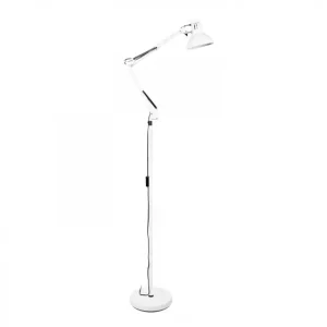 lampara de pie acero color blanco serie arquitect 25cm
