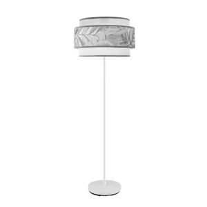 lampara de pie acero color blanco serie camerun 40cm
