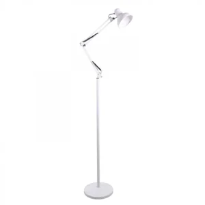 lampara de pie acero color blanco serie antigona 28cm | Impermeable